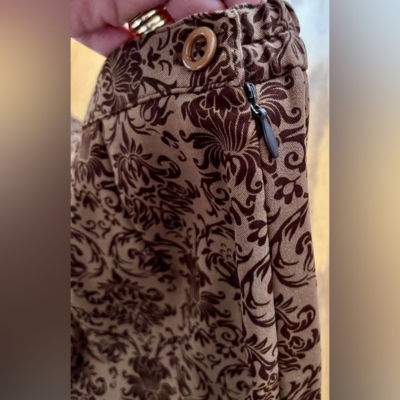 First Option Petites Size 10P Brown Business Casual Pants Boho Chic Vintage Gift - Picture 5 of 7